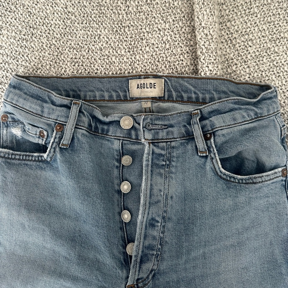 Agolde Nico high rise slim fit jean - button fly - perfect condition!